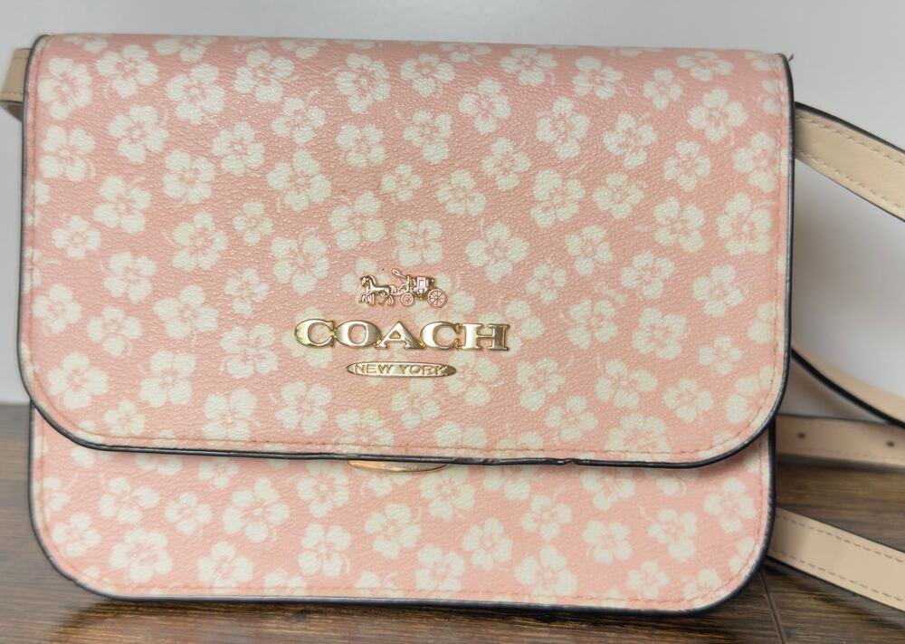 Coach New York Pink Floral Print Crossbody Bag, StoryPatch